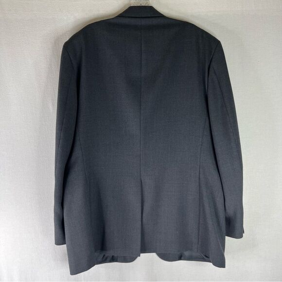 Stafford Blazer Men’s 44R Gray Wool Blend Sport Coat Suit Jacket Metal 2 Button - Picture 7 of 15